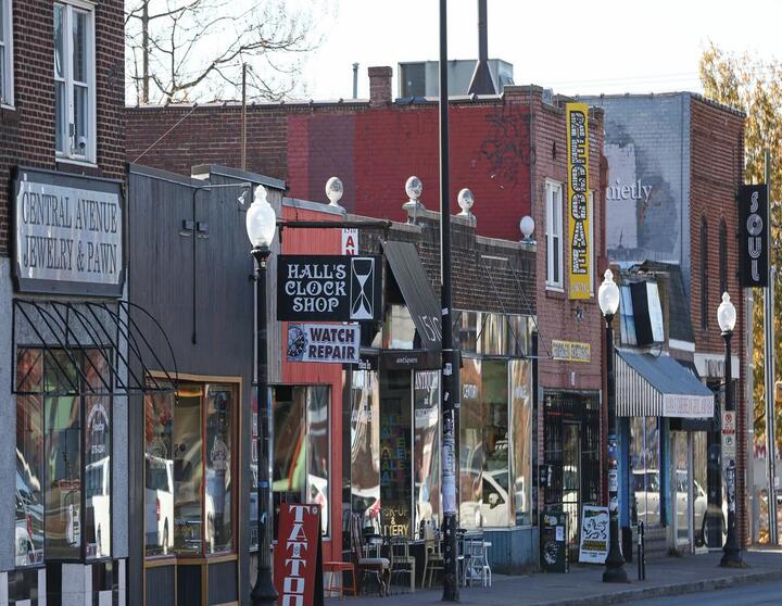 stock photo of plaza midwood neighborhood