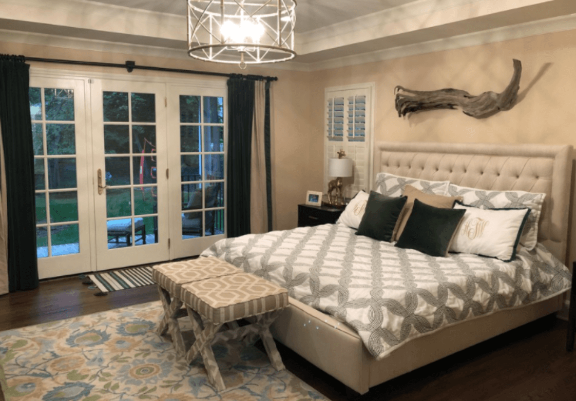 Bedroom with french doors